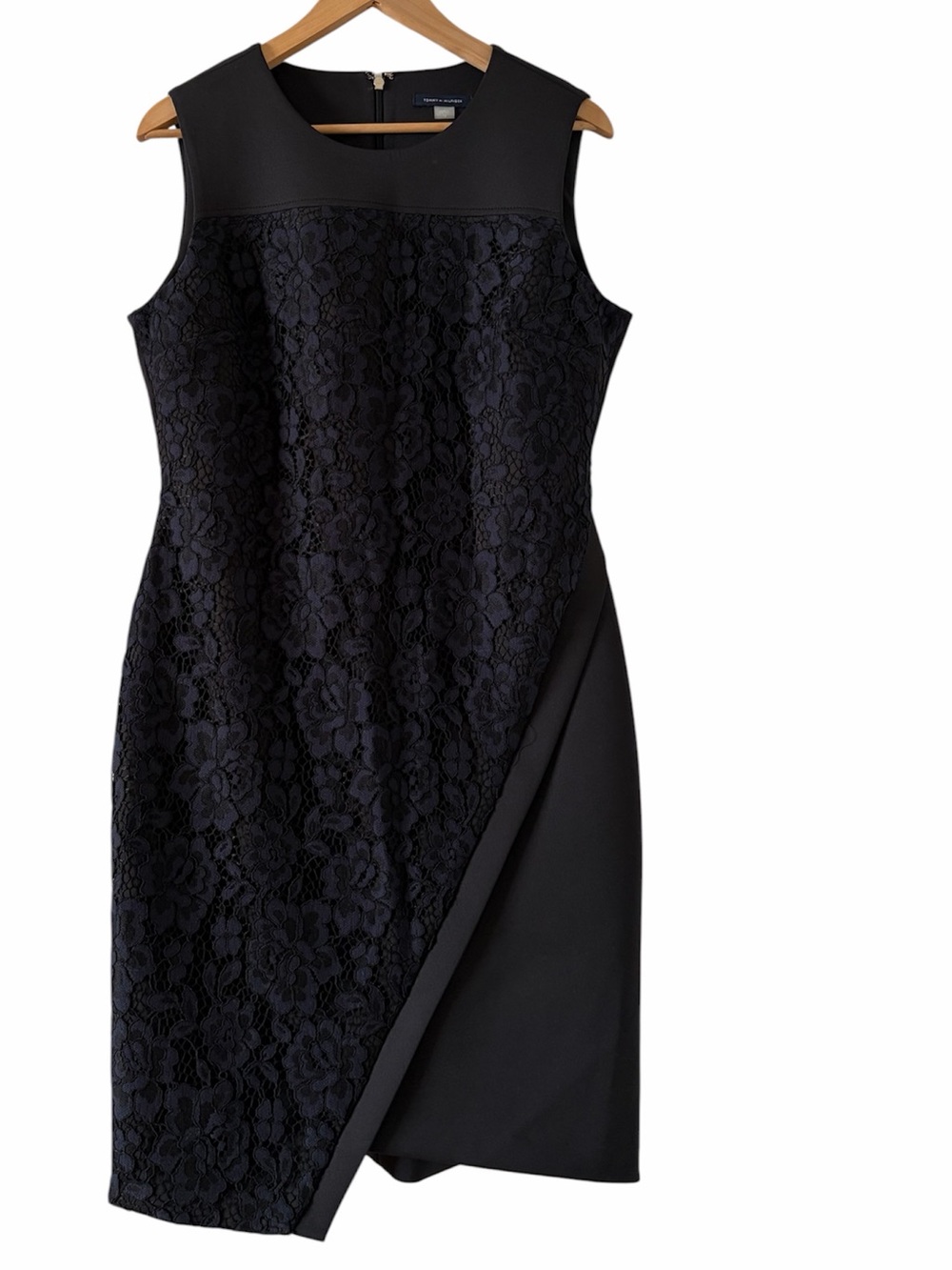 Tommy Hilfiger Black Lace Midi Sheath Dress NWT